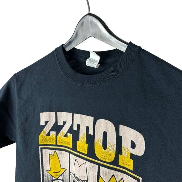 Mens Y2K ZZ Top 2019 Rock Band Music Tour Black Graphic Shirt Size S - Picture 7 of 8
